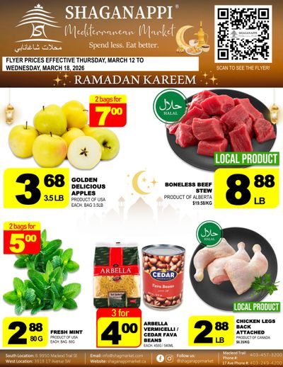 Shaganappi Mediterranean Market Flyer March 12 to 18