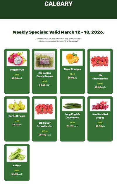 H&W Produce Flyer March 12 to 18