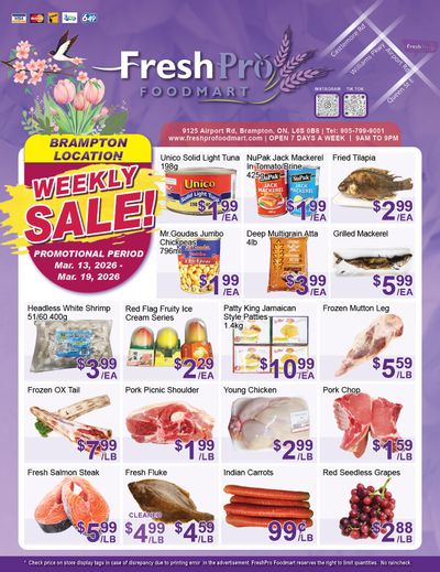 FreshPro Foodmart (Brampton) Flyer March 13 to 19