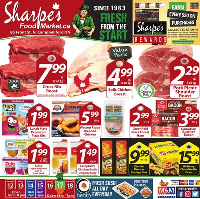 Sharpe's Food Market Flyer March 12 to 18