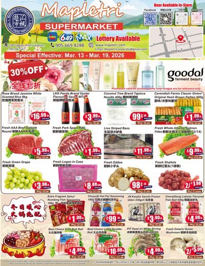 Mapletri Supermarket Flyer March 13 to 19