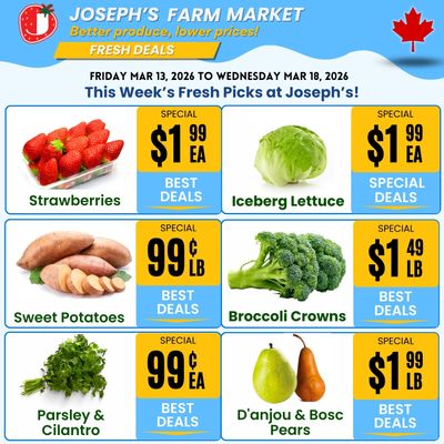 Joseph's Farm Market Flyer March 13 to 18