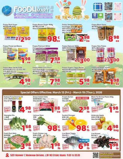 FoodyMart (HWY7) Flyer March 13 to 19