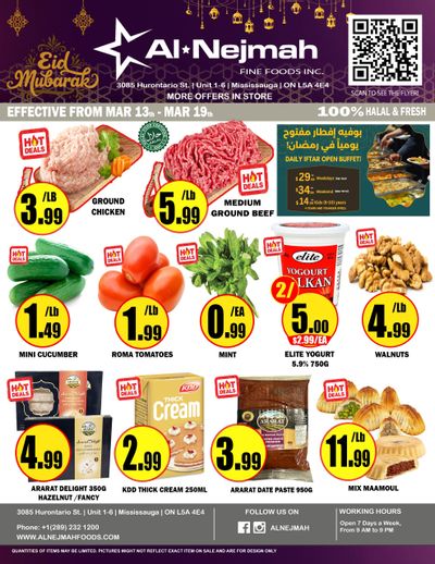 Alnejmah Fine Foods Inc. Flyer March 13 to 19