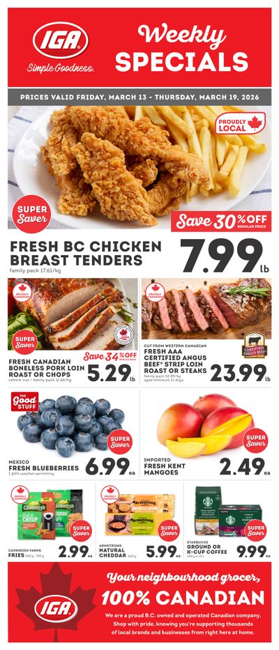 IGA Stores of BC Flyer March 13 to 19