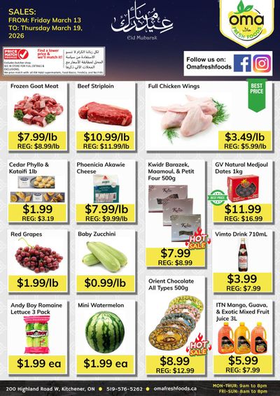 Oma Fresh Foods Flyer March 13 to 19