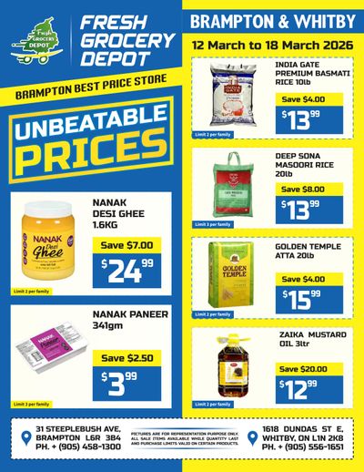Fresh Grocery Depot Flyer March 12 to 18