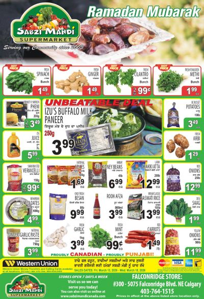 Sabzi Mandi Supermarket (Calgary) Flyer March 13 to 18