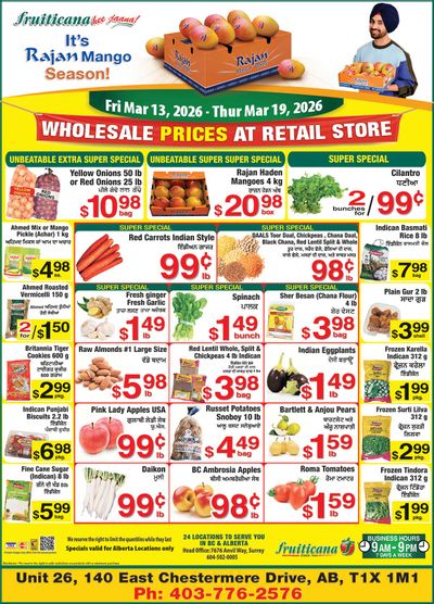 Fruiticana (Chestermere) Flyer March 13 to 19