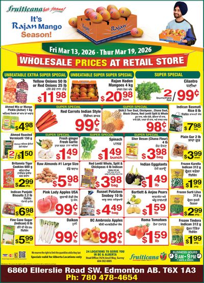 Fruiticana (Edmonton) Flyer March 13 to 19
