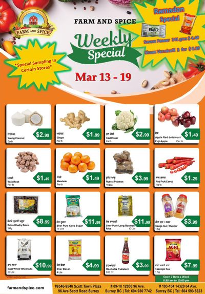 Farm And Spice Grocers Flyer March 13 to 19