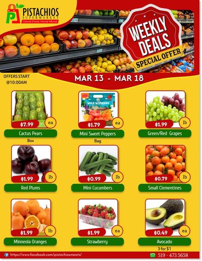 Pistachios Supermarket Flyer March 13 to 18