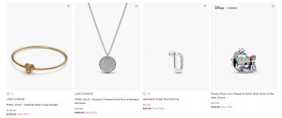 Pandora Canada: Last Chance Sale up to 50% off + Free Limited Edition Jewellery Case When You Purchase 2 Disney Princess x Pandora