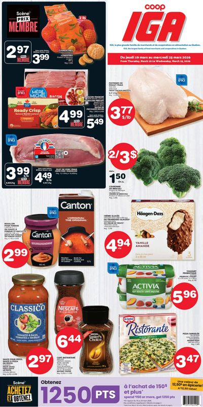 Coop IGA (QC) Flyer March 19 to 25
