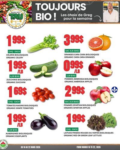 Marches Tau Produce Flyer March 16 to 22