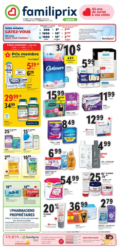 Familiprix Sante Flyer March 19 to 25
