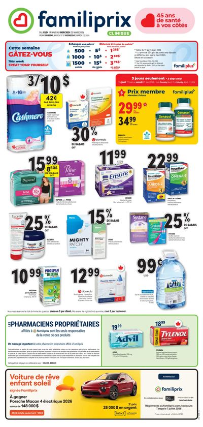 Familiprix Clinique Flyer March 19 to 25