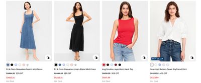 Old Navy Canada: 50% off Select Items + Extra 20% off Clearance