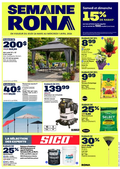 Rona & Rona+ (QC) Flyer March 26 to April 1