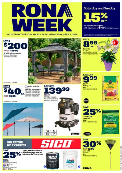 Rona & Rona+ (BC) Flyer March 26 to April 1
