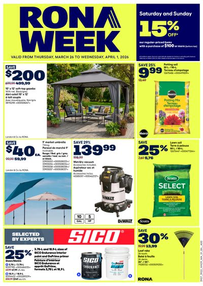 Rona & Rona+ (Atlantic) Flyer March 26 to April 1