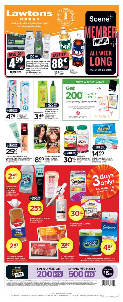 Lawtons Drugs (NS) Flyer March 20 to 26