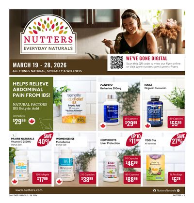 Nutters Everyday Naturals Flyer March 19 to 28