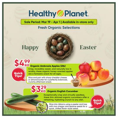 Healthy Planet Flyer March 19 to April 1