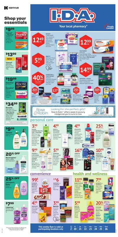 I.D.A. Flyer March 20 to 26