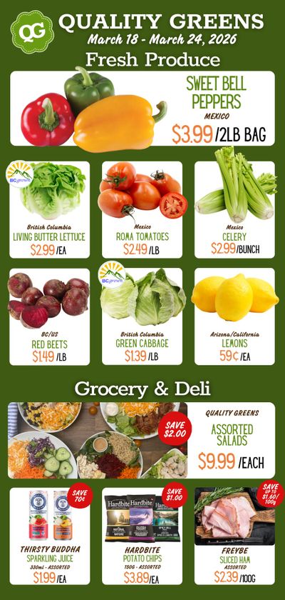 Quality Greens Flyer March 18 to 24