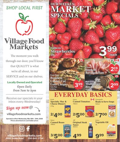 Village Food Markets Flyer March 18 to 24