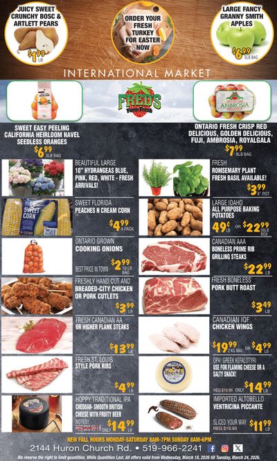 Fred's Farm Fresh Flyer March 18 to 24