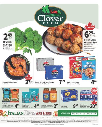 Clover Farm (ON) Flyer March 19 to 25