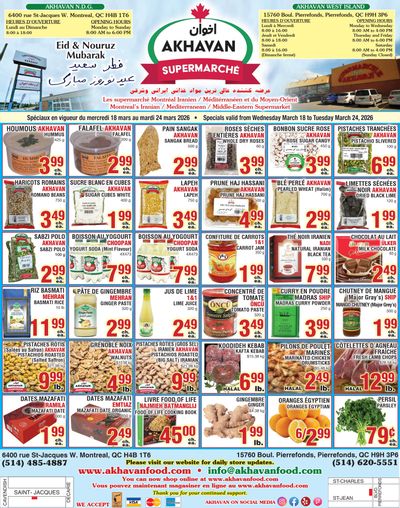 Akhavan Supermarche Flyer March 18 to 24