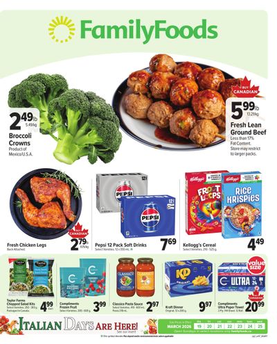Family Foods Flyer March 19 to 25