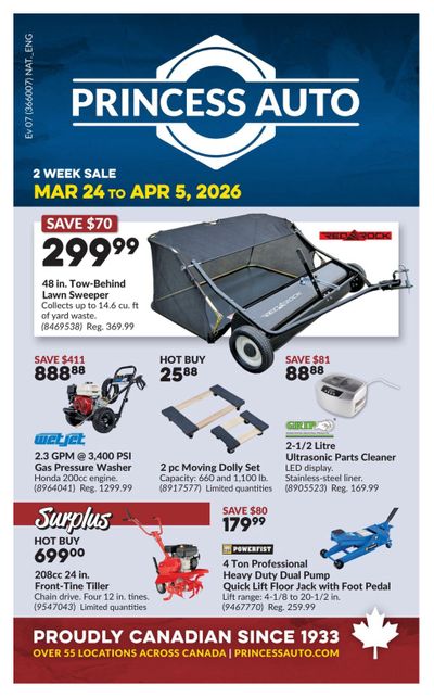 Princess Auto Flyer March 24 to April 5