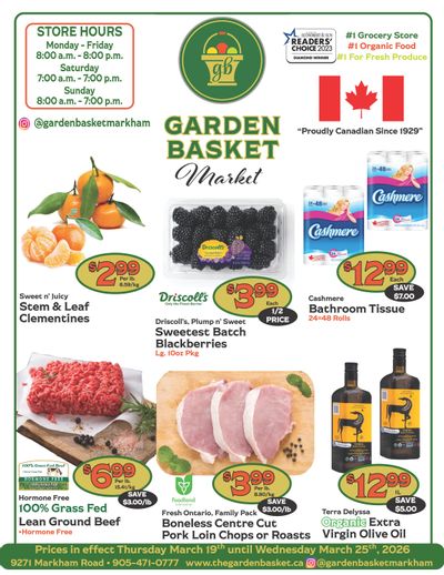 The Garden Basket Flyer March 19 to 25