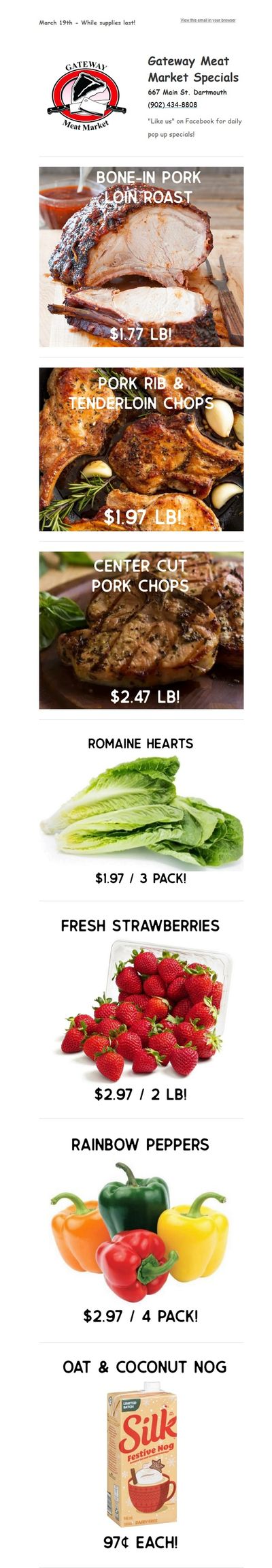 Gateway Meat Market Flyer March 19 to 25
