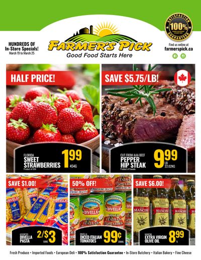 Farmer's Pick Flyer March 19 to 25