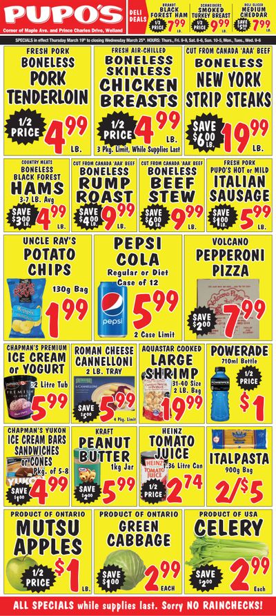 Pupo's Food Market Flyer March 19 to 25