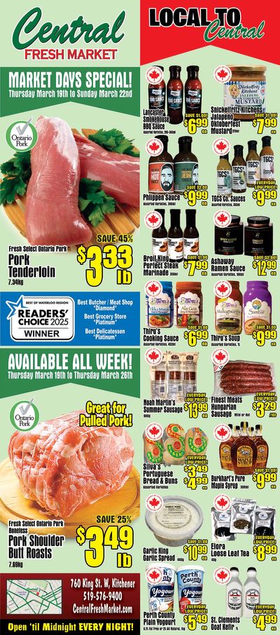 Central Fresh Market Flyer March 19 to 26