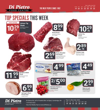 Di Pietro Food Centre Flyer March 19 to 25