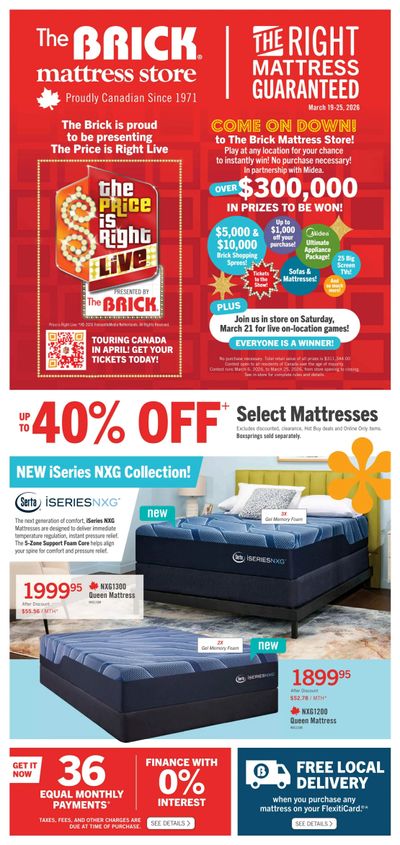 The Brick Mattress Store Flyer March 19 to 25