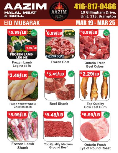 Aazim Halal Meat & Grill Flyer March 19 to 25