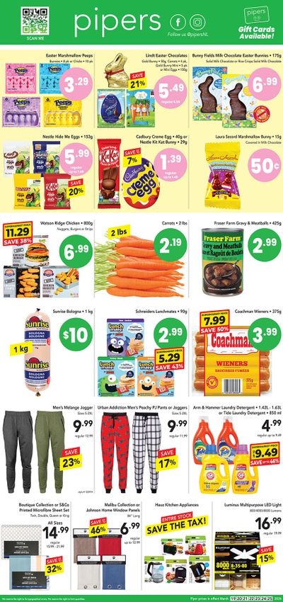 Pipers Superstore Flyer March 19 to 25