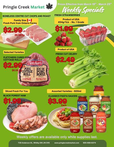 Pringle Creek Market Flyer March 19 to 25