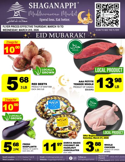 Shaganappi Mediterranean Market Flyer March 19 to 25