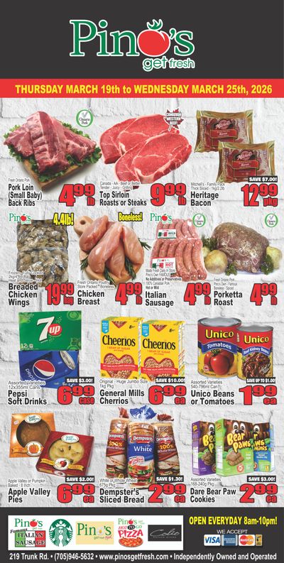 Pino's Flyer March 19 to 25