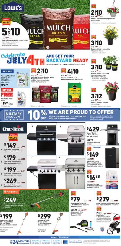 Lowe's (Weekly) Weekly Ad & Flyer June 25 to July 8