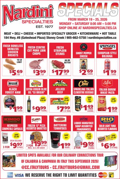 Nardini Specialties Flyer March 19 to 25
